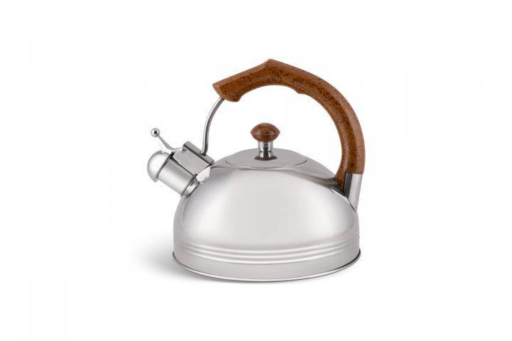 Чайник из нержавеющей стали Edenberg со свистком капсульное дно 3,5 л Коричневый (3559) - фото 3 Чайник из нержавеющей стали Edenberg со свистком капсульное дно 3,5 л Коричневый (3559) - фото 3