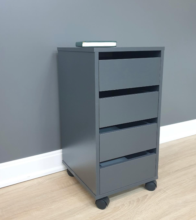 Мобильная тумба на роликах P 350х400х700 мм Антрацит