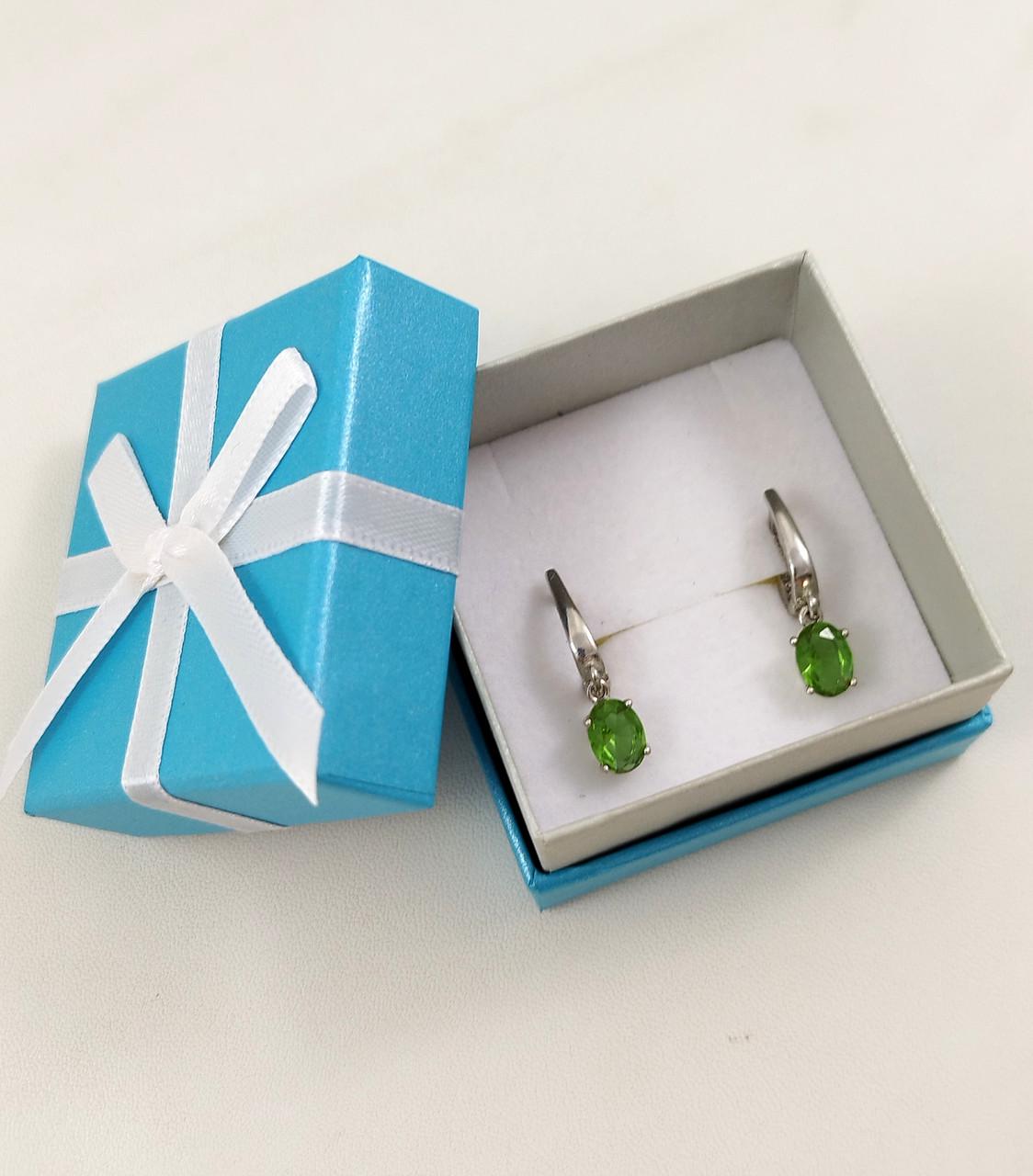 Серьги серебряные с султанитом (С1004/В-слт)