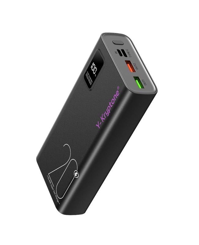 Повербанк Y-Kryptone GT-23 20000 mAh QC3.0 22,5W Fast Charge Black (YK-GT23-B) Повербанк Y-Kryptone GT-23 20000 mAh QC3.0 22,5W Fast Charge Black (YK-GT23-B)
