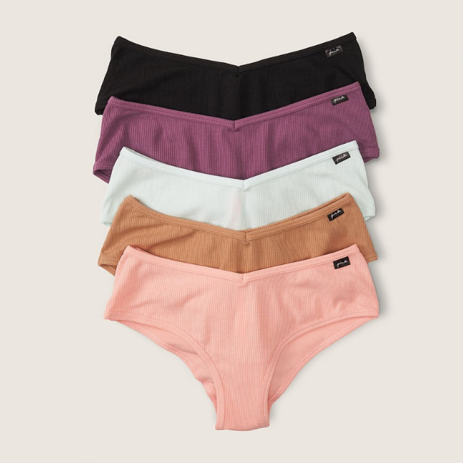 Трусы женские хлопковые Victoria's Secret M 5 шт. Разноцветный