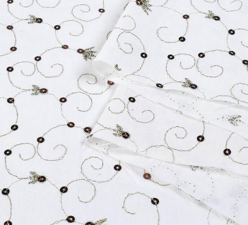 Тканина льон ширина 140 см Білий (12612.003)