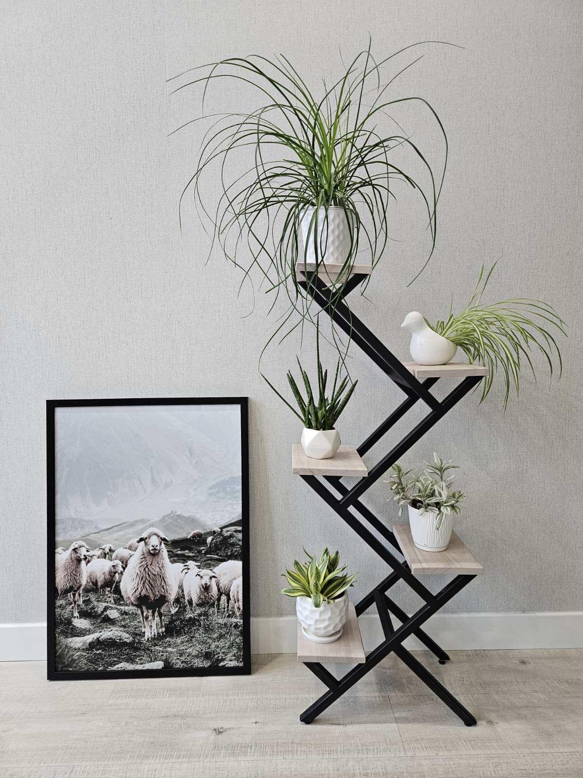 Этажерка из металла и полками ЛДСП S015-ML 1000х400х250 мм