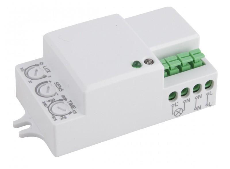 Датчик движения микроволновой Luxel IP20 3-2000 LUX Белый (MW-08W)