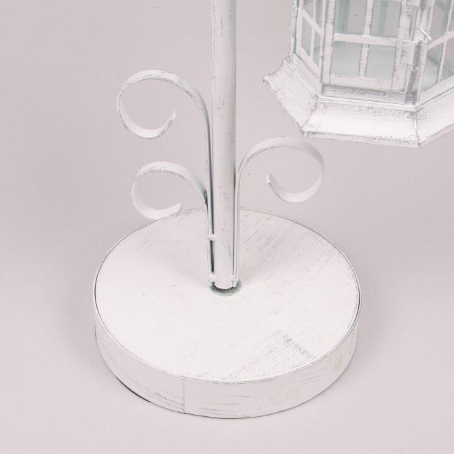 Свічник-ліхтар Flora металевий 90 см Білий (39532) - фото 4