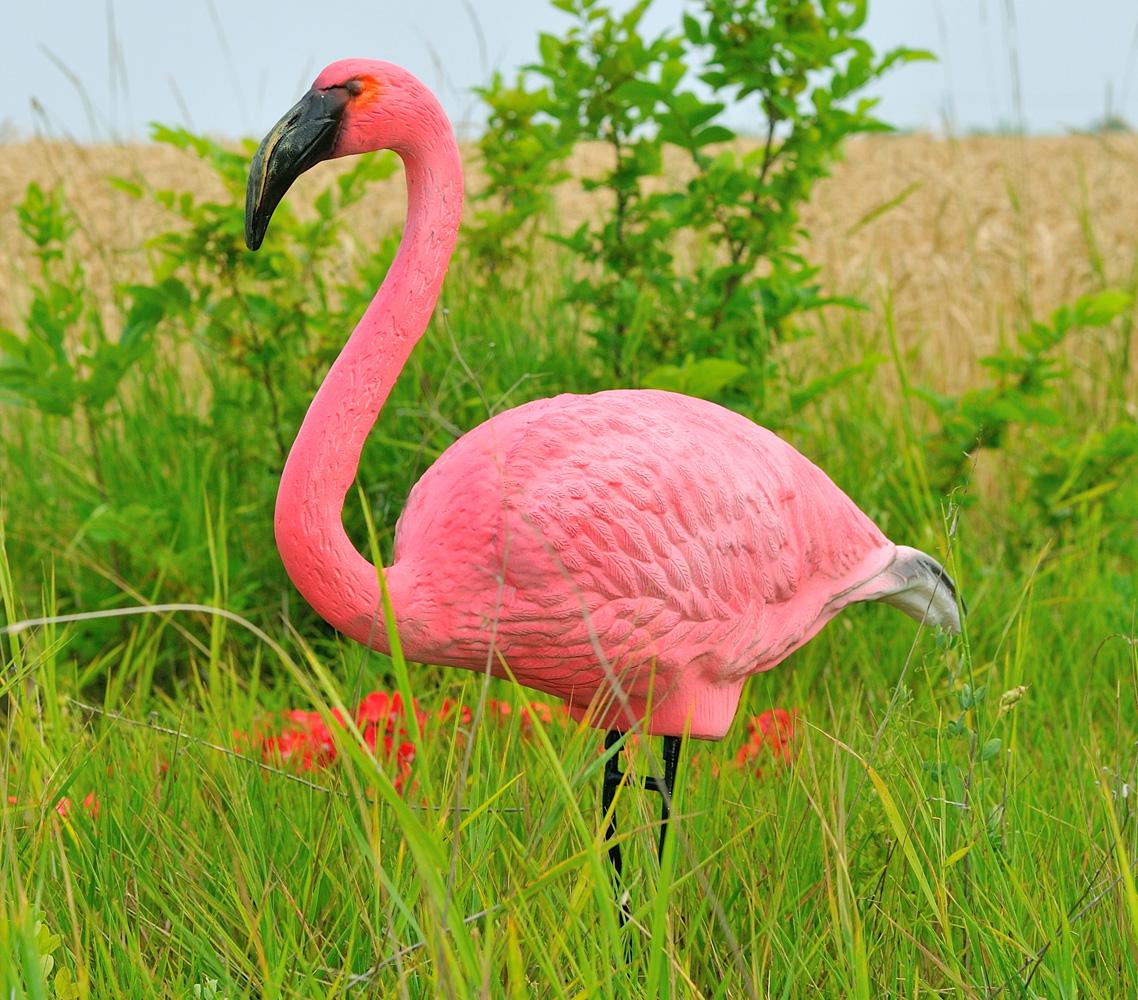 Садова фігура Фламінго на металевих лапах 88 см (33) - фото 3
