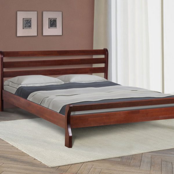 Кровать классическая двуспальная из натурального дерева бук Микс Мебель Шарм 160х200 см без матраса Орех Кровать классическая двуспальная из натурального дерева бук Микс Мебель Шарм 160х200 см без матраса Орех