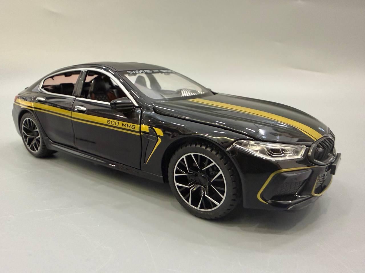 Машинка BMW M8 Авто Эксперт металлопластик 1:24 звук/свет/инерция Черный (1340-03)