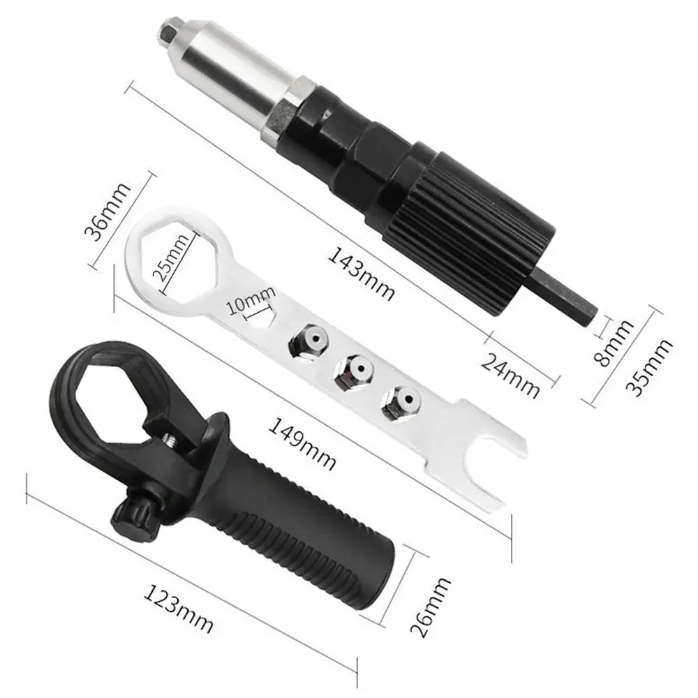 Насадка заклепочник на шуруповерт та дриль 2,4/3,2/4,0/4,8 мм (234587750) - фото 9