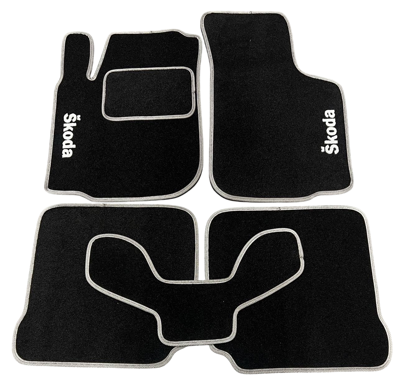Коврики в салон ворсовые для Skoda Octavia A4 Tour 1996-2010 5 шт. Черный (27327121)