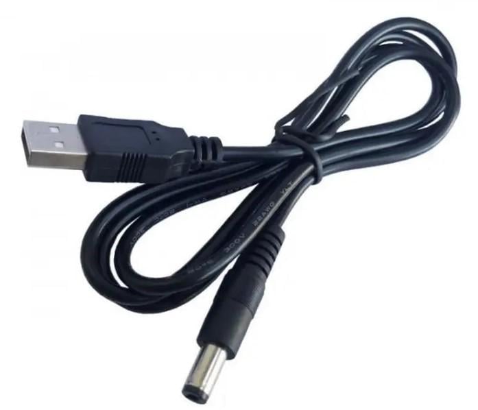 Кабель для роутера от повербанка с преобразователем на 12V DC 2,1x5,5 мм USB 5V->12V 1 м Кабель для роутера от повербанка с преобразователем на 12V DC 2,1x5,5 мм USB 5V->12V 1 м