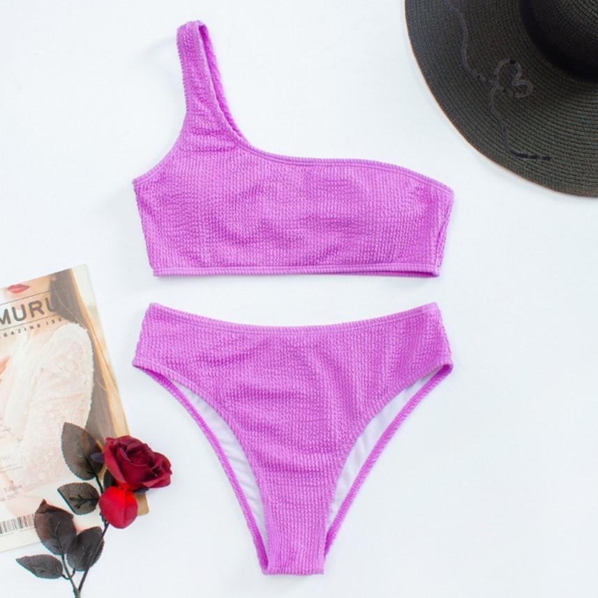 Купальник роздільний Жатка на одне плече/трусики-сліпи р. 46/M Бузковий (SOL-2128-BU-M) - фото 5 Купальник роздільний Жатка на одне плече/трусики-сліпи р. 46/M Бузковий (SOL-2128-BU-M) - фото 5