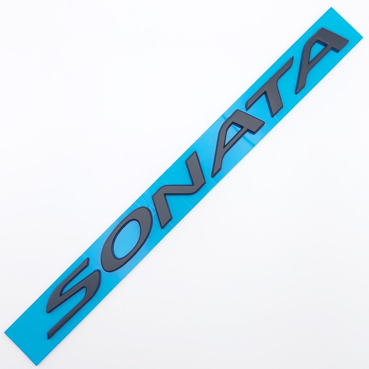 Эмблема надпись Sonata на заднюю часть Hyundai Черный матовый (1729841031)