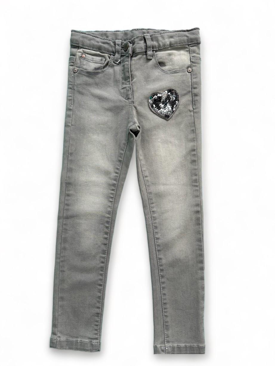 Джинсы детские Chicco стрейчевые прямые 4-5 лет 104 см Серый (2087346889)