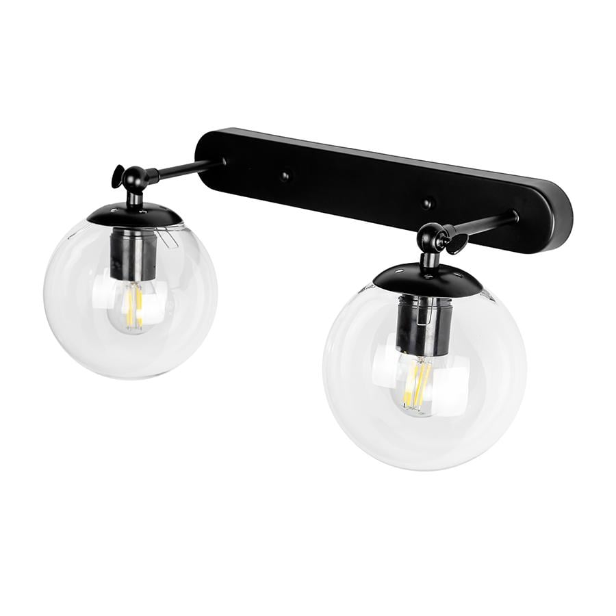 Светильник настенный шары Levistella 756WPR150F-2 BK/CL плафоны прозрачные Черный