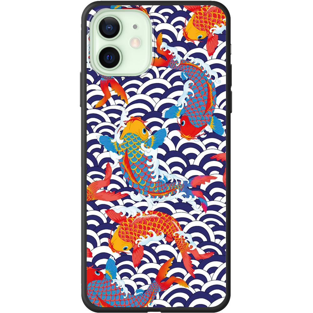 Чехол Boxface iPhone 12 mini Koi Fish Черный силикон (41084-up2477-41088) Чехол Boxface iPhone 12 mini Koi Fish Черный силикон (41084-up2477-41088)