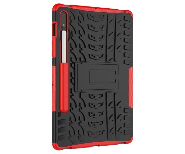 Чехол бронированный Armored Case для Samsung Galaxy Tab S7/S8 T870 Красный - фото 2