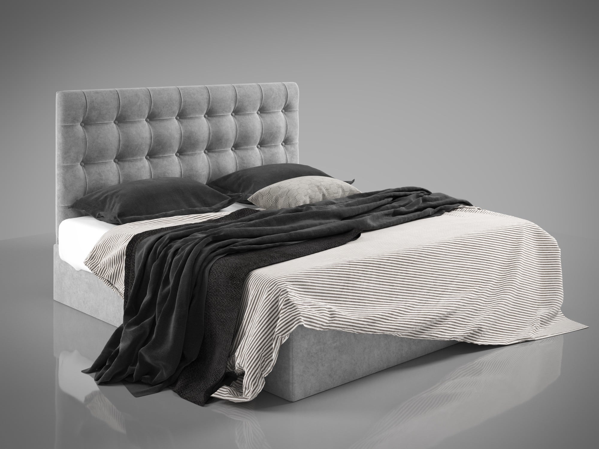 Кровать BNB GrenadineDesign с подъемным механизмом каркас металл 160x200 см Светло-серый (r2_sent_095)
