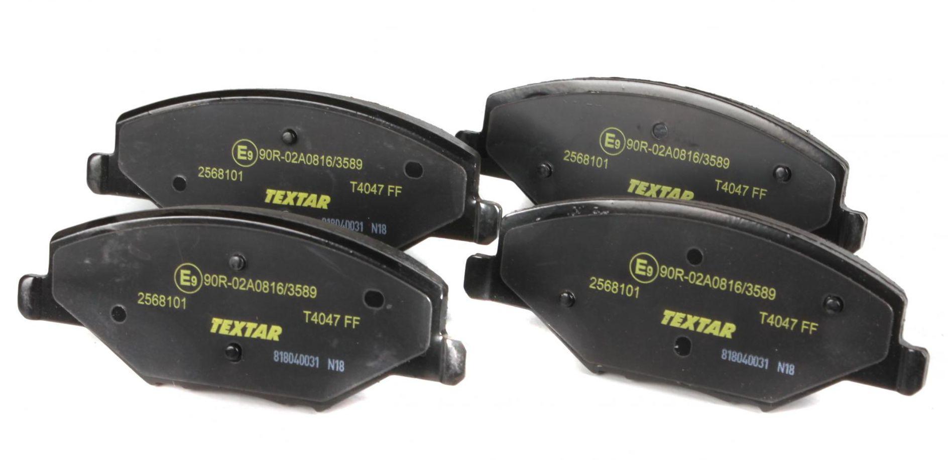 Колодки тормозные передние TEXTAR 2568101 Skoda Fabia 10- TRW Q+