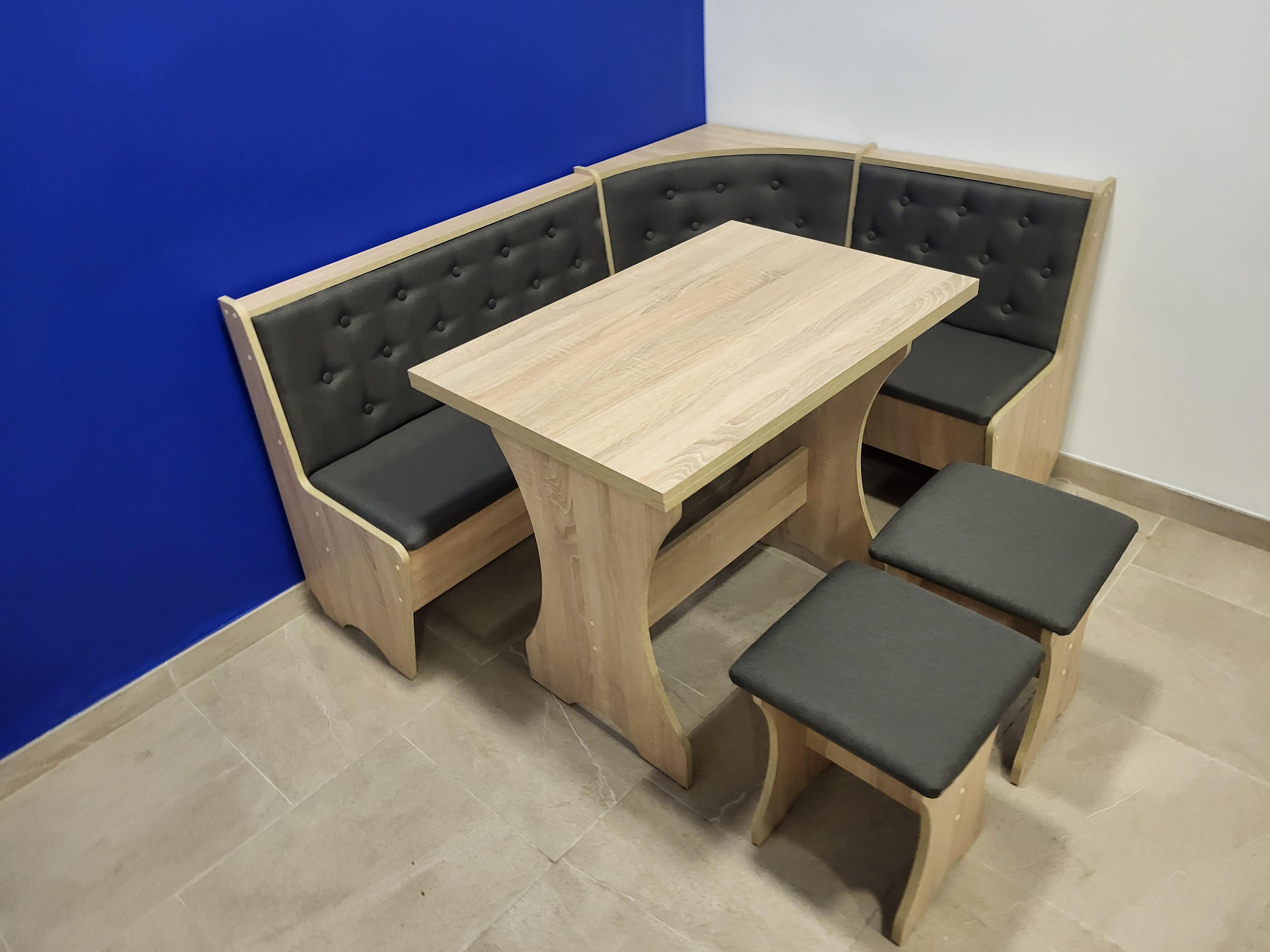 Кухонный уголок со столом и 2 табурета Mebel-Service 113,5х153,5 см Malmo 94 аnthracite/Дуб Сонома (KSTT-MS-DS) Кухонный уголок со столом и 2 табурета Mebel-Service 113,5х153,5 см Malmo 94 аnthracite/Дуб Сонома (KSTT-MS-DS)