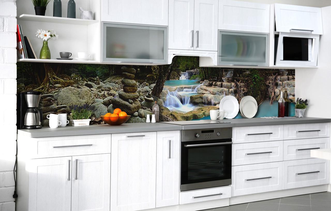 Кухонный фартук Тайные водопады виниловый самоклеющийся 60х250 см