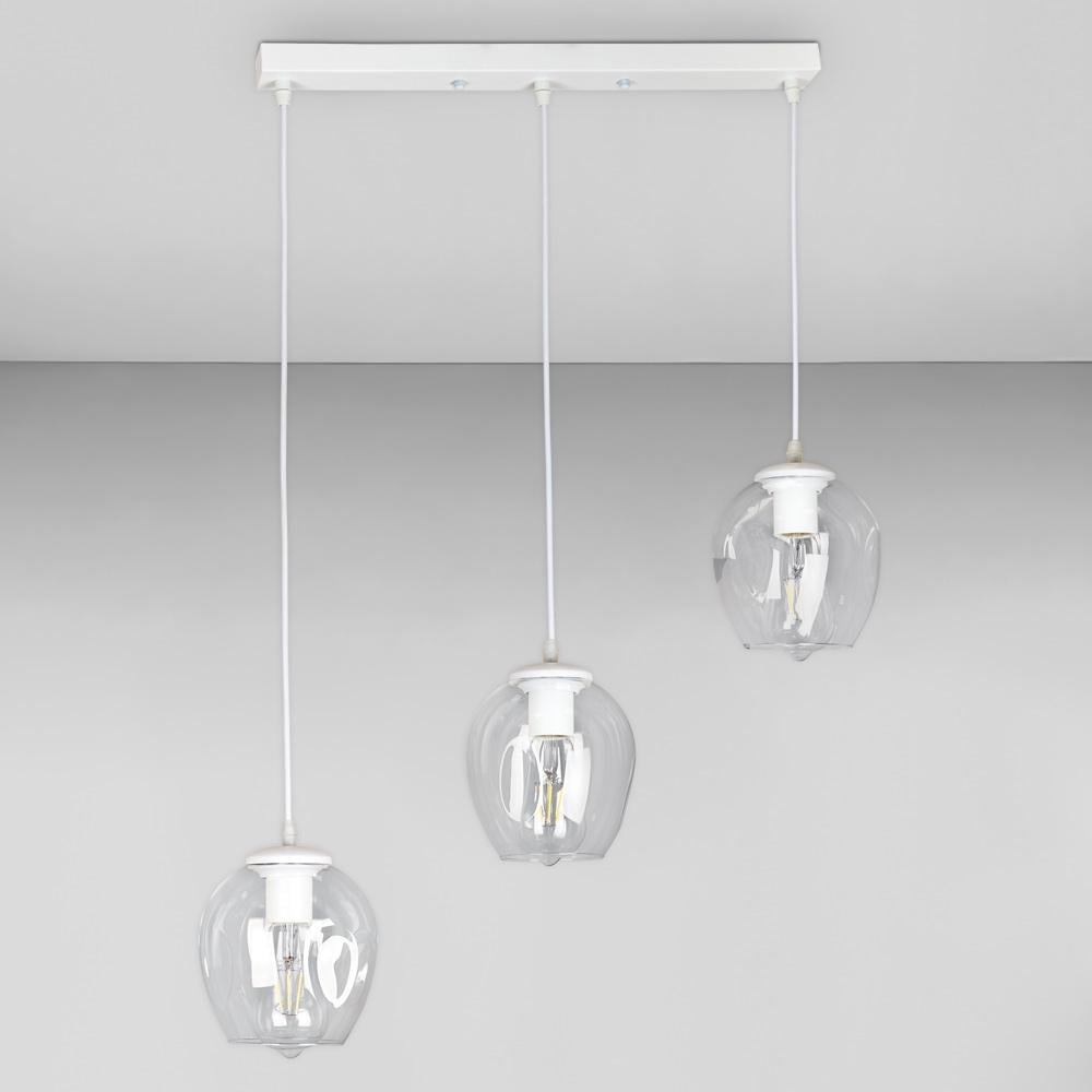 Люстра подвесная лофт Light House LS-17191F-3 WH/CL 500 Белый/Прозрачный