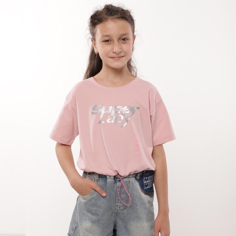 Кроп-топ підлітковий для дівчаток FTT-24-6 Gbi Teens 140 см Пудровий (14077)