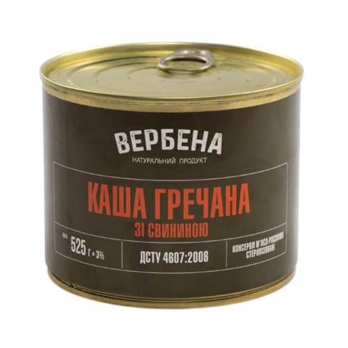 Консерва Вербена Каша гречана зі свининою 0,525 кг (10351)
