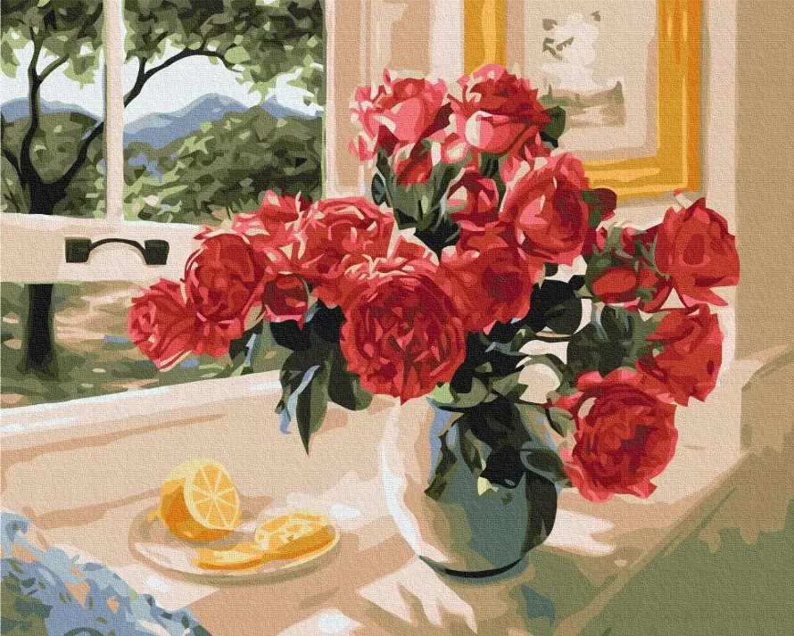 Картина по номерам Brushme Лимонный акцент красных 40x50 см (BSM-B23853)
