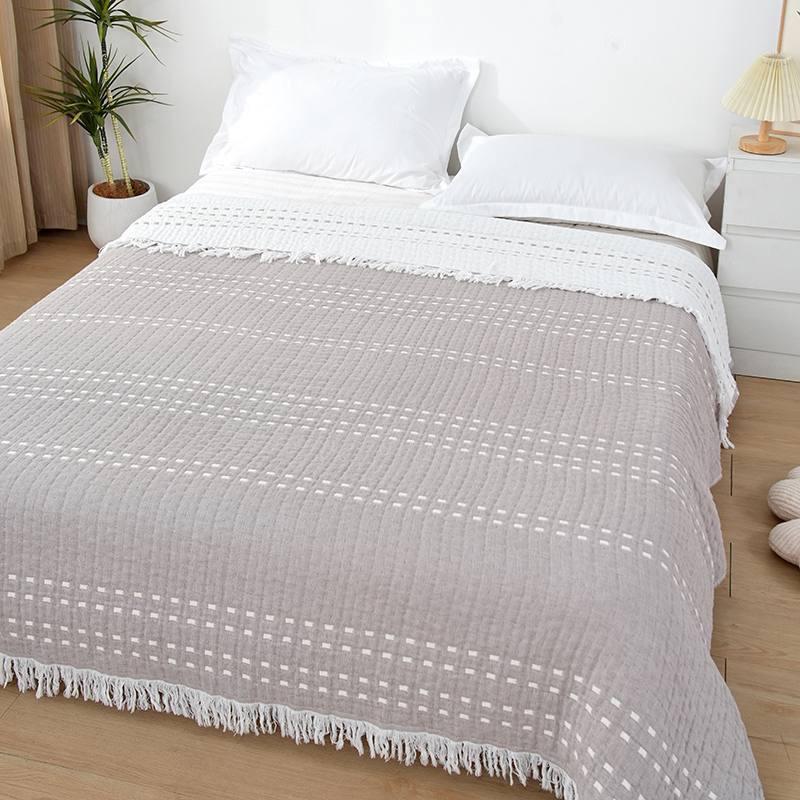 Плед на кровать Муслин евро 200х230 см Кофейный (П4К-muslin-2025-003-02)