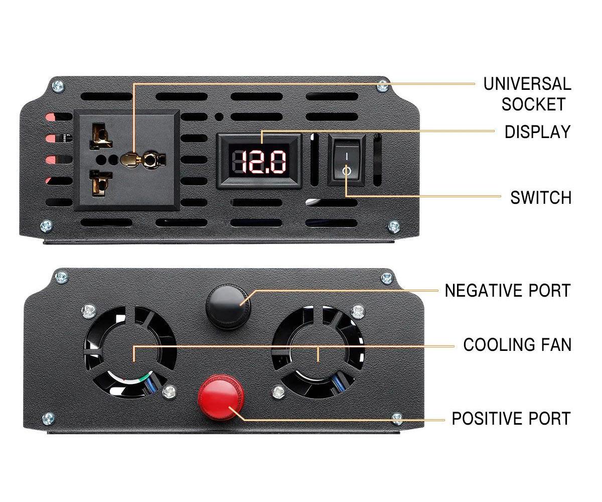 Преобразователь напряжения Tataliken 5000W 12V на 220V с чистым синусом (2303671020) - фото 4 Преобразователь напряжения Tataliken 5000W 12V на 220V с чистым синусом (2303671020) - фото 4