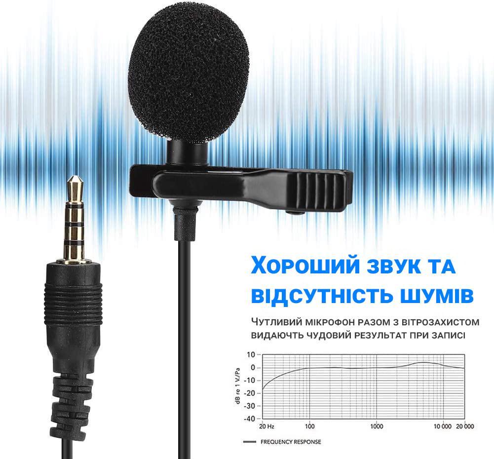 Микрофон петличный Andoer для смартфона/камеры/ПК для записи аудио - фото 4