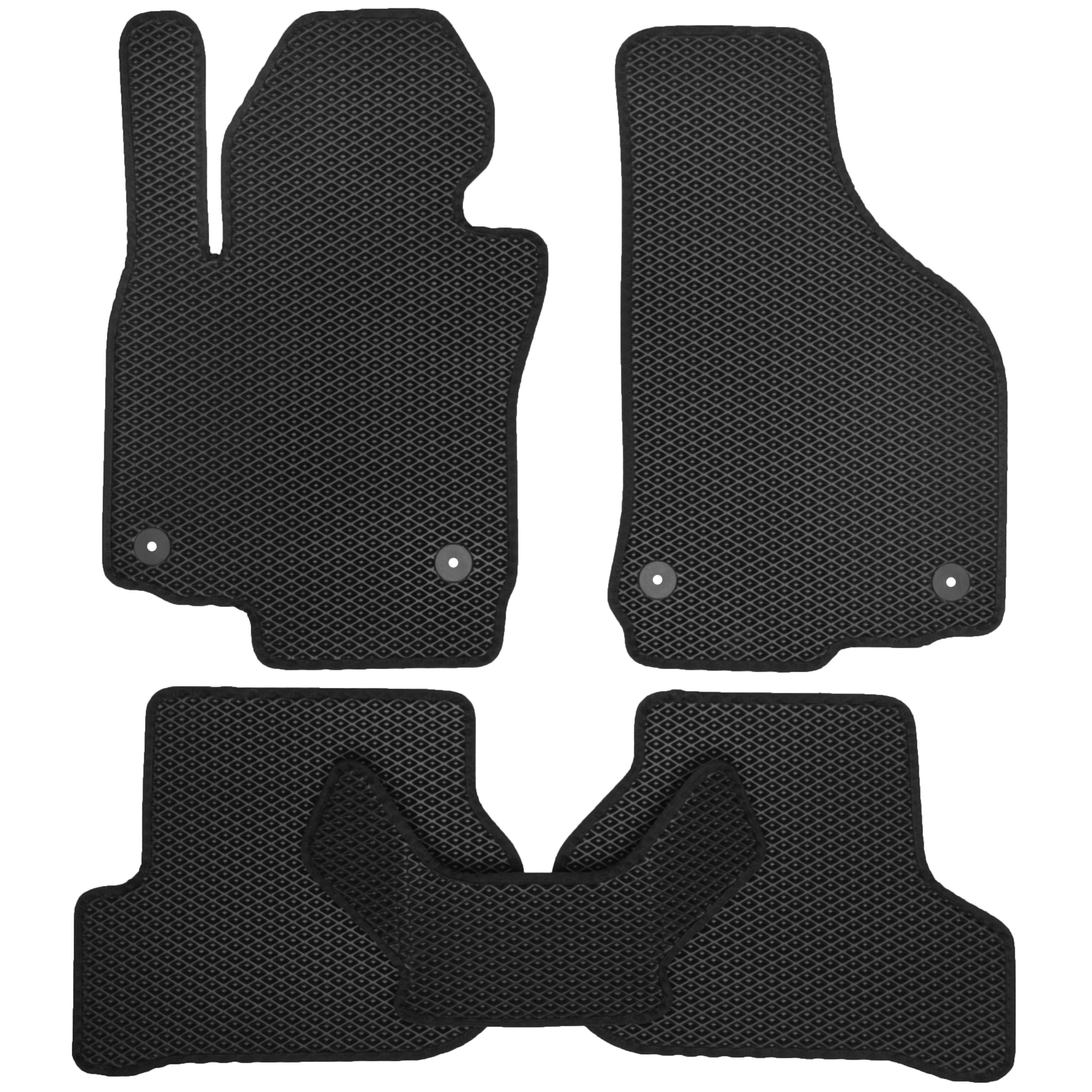Коврики в салон для Volkswagen Golf VI '09-12 EVA-полимерные Черный (150657)