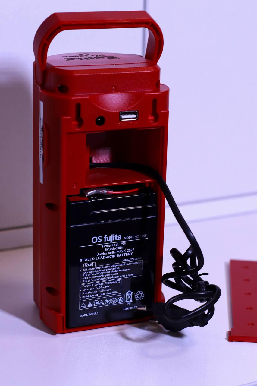 Ліхтар ручний акумуляторний Fujita Red & Power Bank - фото 8