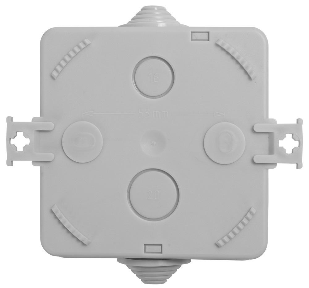 Розподільна коробка E.NEXT e.db.stand.85.85.50u 85x85x50 мм зовнішня 2 герметичних введення IP55 (s027040) - фото 3