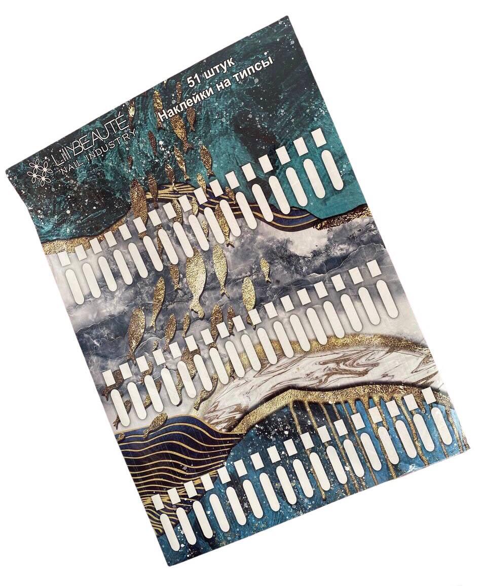 Наклейки на типсы 51 шт. Зеленый (18241539)