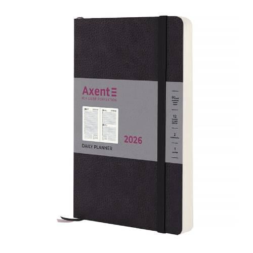 Дневник датированный 2026 Axent Partner Soft Skin A5 Черный (8810-26-01-A)