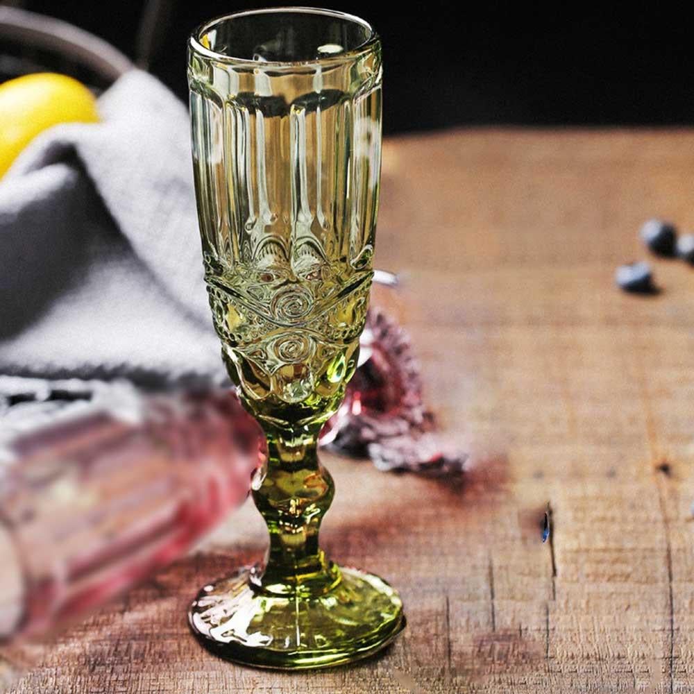 Бокал Вінтаж для шампанського із кольорового скла 150 мл Зелений (21-OCT-DKC79318D) - фото 4 Бокал Вінтаж для шампанського із кольорового скла 150 мл Зелений (21-OCT-DKC79318D) - фото 4