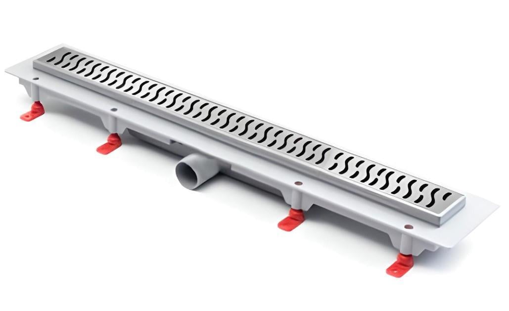 Канал душевый МСН с горизонтальным фланцем/нержавеющяя кромка/решетка Гармония/сифон DN40 65x750 мм (CH-750НN1)