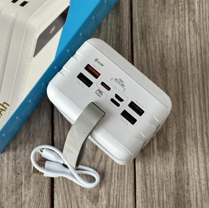 Повербанк Hoco 4USB/Lightning/Type-C J86B QC3.0+PD3.0 зі швидкою зарядкою 60000 mAh 20W Білий - фото 5