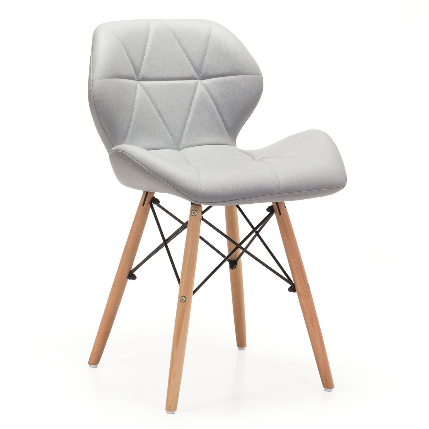 Стул МС Стар из экокожи на деревянных ножках (STARGR)