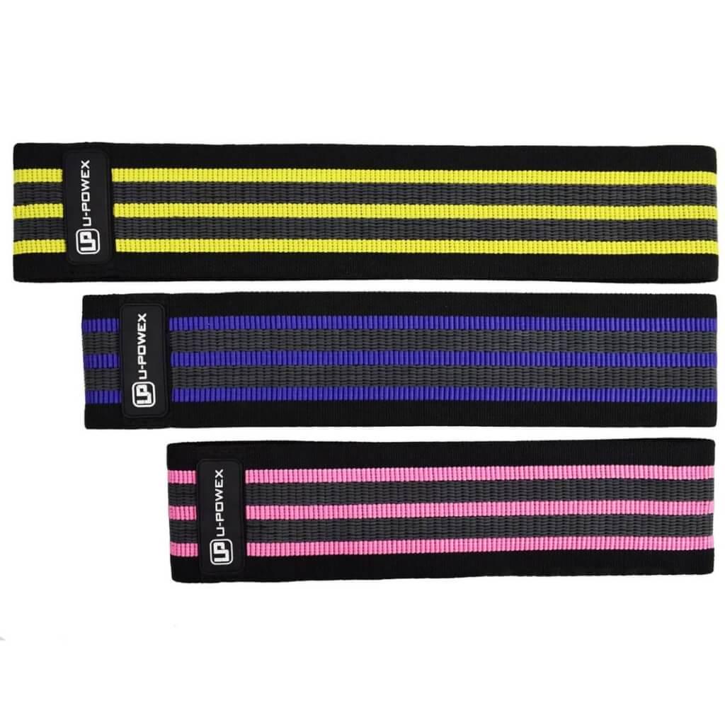 Набор тканевых резинок для фитнеса и спорта U-Powex Pro с мешочком для хранения 3 шт. - фото 8