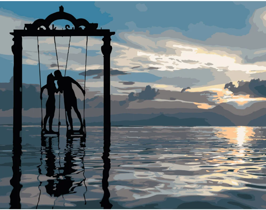 Картина по номерам Strateg Качели влюбленных 40х50 см (DY100)