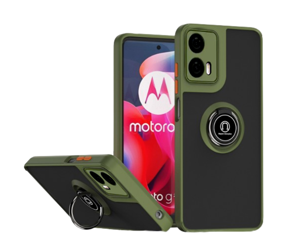 Чехол - накладка TPU Color Matte Ring для Motorola Moto G04 / G04s / E14 Оливковый Чехол - накладка TPU Color Matte Ring для Motorola Moto G04 / G04s / E14 Оливковый
