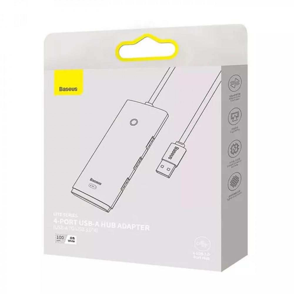 USB-хаб Baseus WKQX0301 Lite Series 4-Port USB-A USB-A to USB 3,0x4 WKQX030102 1 m Білий - фото 2