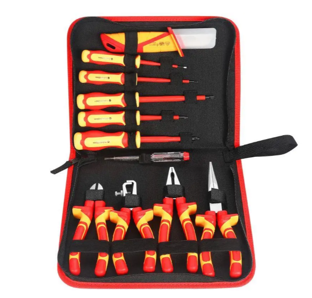 Набір інструментів Kraft&Dele ізольованих для електрика в кейсі 11 шт. (KD5970-)