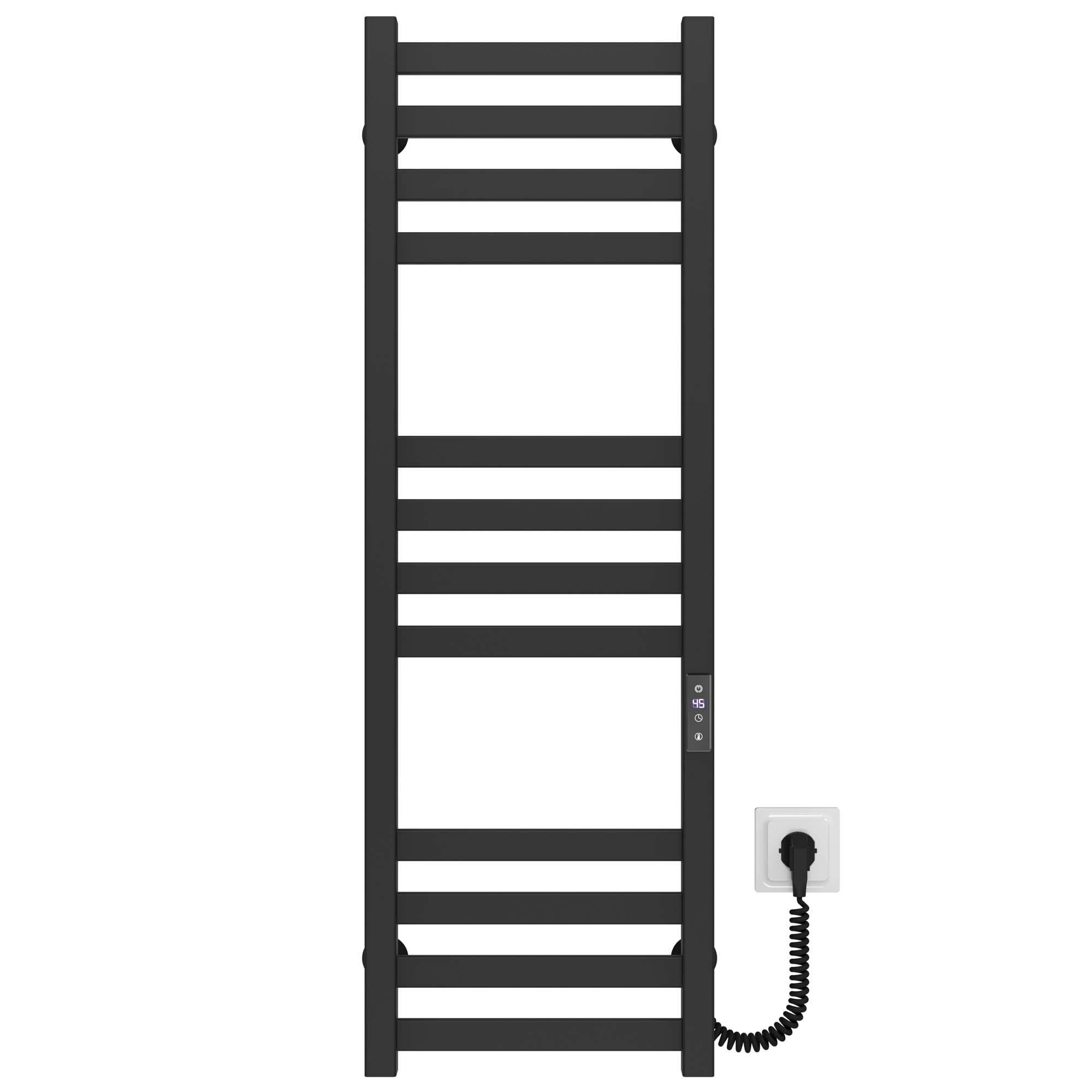 Полотенцесушитель электрический Deffi Avast П12 JD04 правое подключение крашеная сталь 300х1000 мм Черный (B.AV.100.30.12.E.B.R.2)