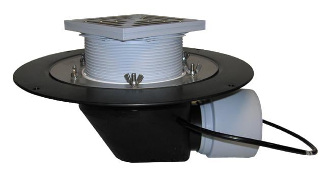 Воронка для кровли крыши горизонтальная DN75/110 мм с затскным кольцом подогрев 10-30 Вт/230 В (HL64.1B)