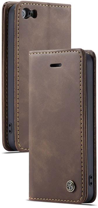 Чехол книжка с магнитом iPhone 5 5S SE CaseMe Dark Brown (29263-05)