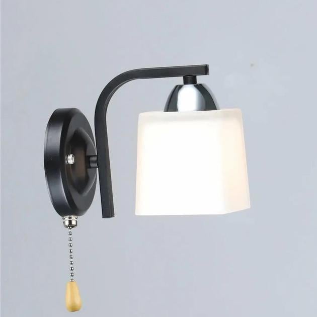 Бра настінне Valeso з вимикачем одинарне Е27 IP20 B A1507/1W Чорний/Хром (28686835)